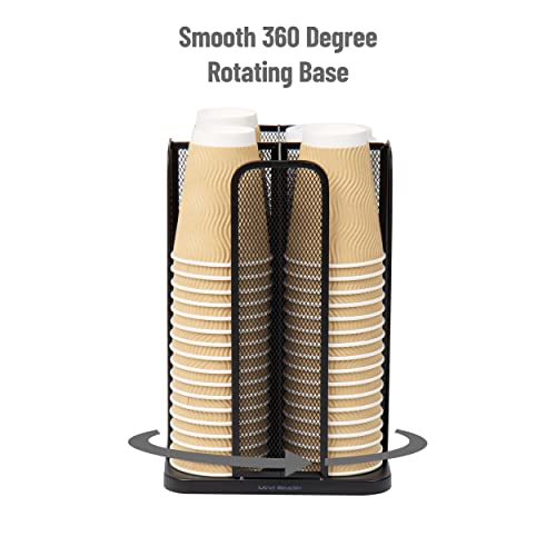 Mind Reader CDISPMESH-BLK Carousel Cup and Lid Organizer, Metal, Black