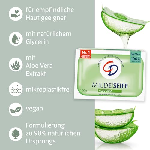 CD MILDE SEIFE ALOE VERA 100G vegan & ohne Mikroplastik – Bild 5