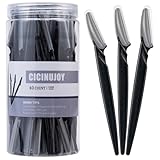 40pcs Eyebrow Razor for Women, Newbie Friendly Dermaplane Razor, Face Razors and Shaver Dermaplaning with Protective Covers (Black)