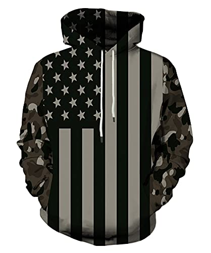 LAIDIPAS Sudaderas con capucha unisex 3D para hombres y mujeres, sudadera con capucha con bolsillos, Gq-d-gery, S