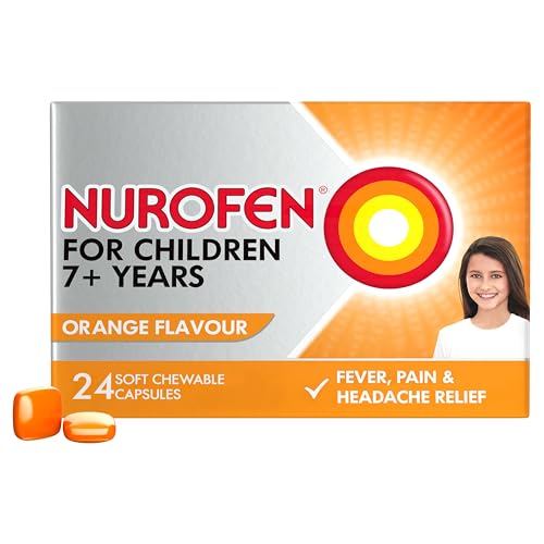 Nurofen For Children 7 plus Years Chewable Capsules Pain Relief Orange (Count of 24)