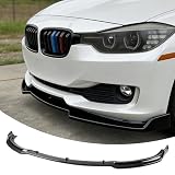 NEESPOC Front Bumper Lip Splitter Spoiler Compatible with BMW 3 Series F30 F31 Base 2012-2018 320i/ 328i/ 328d/ 330i/ 330e/ 335i/ 340i, 3pcs Kit Accessories Air Chin Body Protector (Glossy Black)