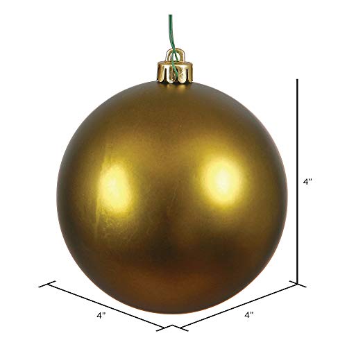 Vickerman 4" Olive Matte Ball Ornament, 6 Per Bag #TOP4