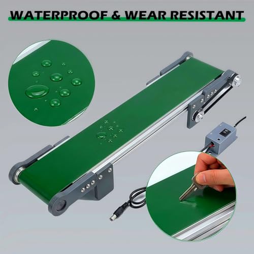image for UCEXPLAB 20 inch Electric Desktop Conveyor Belt 10x50CM, 0-167RPM with