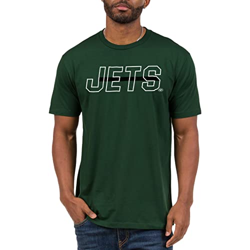 Junk Food Clothing x NFL - New York Jets - Championship Drive - Unisex Adult Short Sleeve Fan T-Shirt for Men and Women - Size Medium