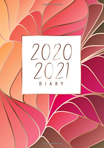 2020-2021 Diary: A4 Mid-Year Luxury Desk Diary UK Month & Week to View for Women | Warm Pink Peach Apricot & Rose Gold (Mid Year Academic Diary 2020-2021 UK)