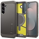 Spigen for Galaxy S25 FE Case, Tough Armor MagFit [Kickstand] [Compatible with MagSafe] [Military-Grade Protection] - Gunmental Gunmetal