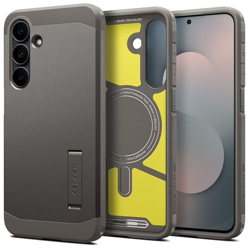 Image of Spigen Tough Armor MagFit for Samsung Galaxy S25 FE Case, Galaxy S25 FE Back Cover (2025) - TPU+Poly Carbonate｜Gunmetal