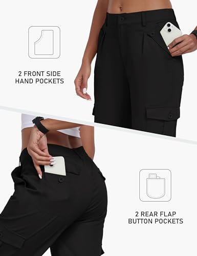 MoFiz Women's Cargo Capris Pants with 6 Pockets Lightweight Cotton Hiking Casual Travel Summer Capri Pants for Women4