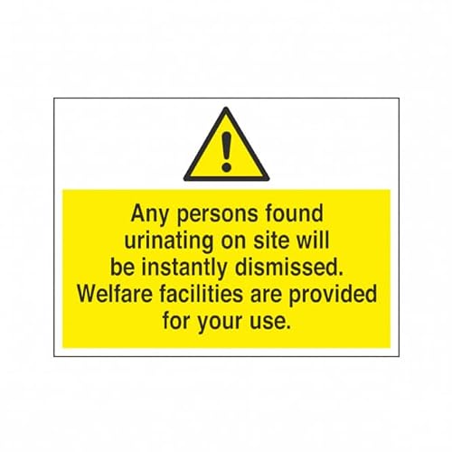 Any Persons Found Urinating Safety Signs Hazard & Warning Metal Tin Sign 12x8 inch for Industrial & Commercial