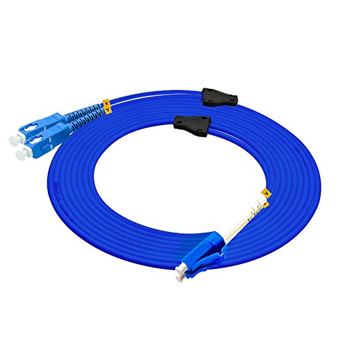 Cable de fibra óptica monomodo LC a SC 50 metros dúplex blindado 9/125 SMF para interior 3