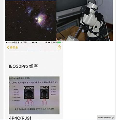 Ioptron Equatorial Telescope Upgrade Control Console Cable Coding Line Ieq30Pro Rs232 To 4P4C Rj9 (6Ft, For Ioptron) #TOP3