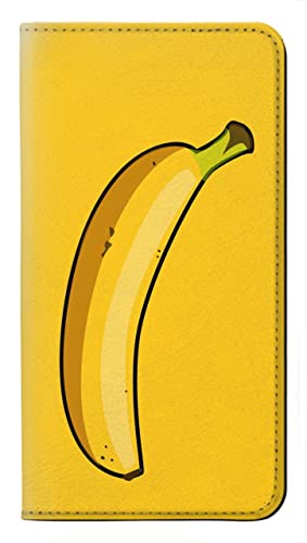 Housse cuir iPhone 15 Pro Banana étui flip clapet protection intégrale