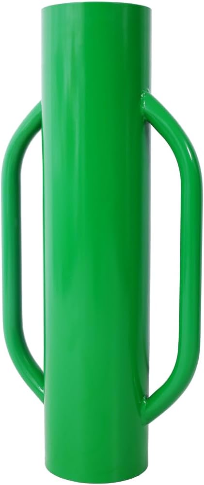 Heavy Duty Post Driver, 37LB Metal T-Post Driver with Handle, Fence Post Pounder Rammer for Easy Installation of T-Posts and Signposts (Green + 37 LBS)