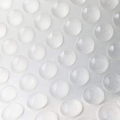 Clear Soft Close Drawer Cabinet Door Bumpers - 8mm x 1.5mm Sound Dampening Adhesive Transparent Rubber Pads Feet - Hemispherical Shape - 100 PCs