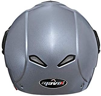 MAVOX OX10 580 Open Face Helmet (Silver, 580 mm)