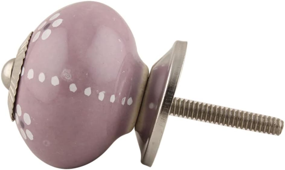 Indian Shelf 12 Piece Floral Purple Ceramic Classic Dresser Handles Drawer Pulls Cabinet Knobs Decorative Design