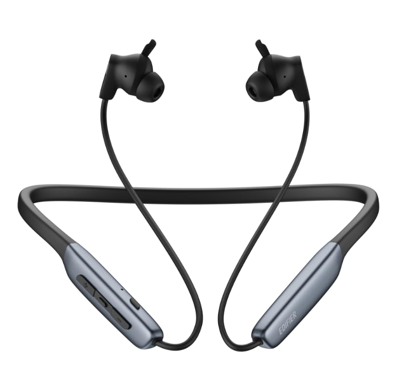 Image of Edifier W280NB Pro Neckband Wireless Headphones - Active Noise Cancellation,IP55 Waterproof, 23H Playtime,Hi-Res Audio with LDAC, Bluetooth 5.4 Wireless Earbuds - Black | -45dB Hybrid Active Noise Cancellation, Hi-Res Audio with LDAC, Bluetooth 5.4 Multipoint, 23H Playtime, Low Latency Game Mode
