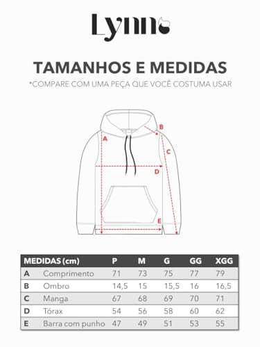 Moletom Canguru Masculino Capuz e Bolso (BR, Alfa, G, Regular, Regular, Laranja)