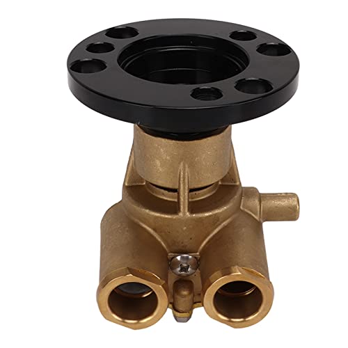 Bomba de agua cruda marina montada en manivela Aleación de aluminio Acero inoxidable 1 15/16 pulgadas de profundidad 1 1/4 pulgadas Salida de entrada para V6 V8 AQ 1979 1993