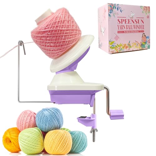 SPEENSUN Yarn Winder, 3.5 OZ Easy-to-Install and Efficiently Yarn Spinner with Lower Noise, Robust ABS Material Ball Winder for Crochet and Knitting Lover for Yarns Below Size 5