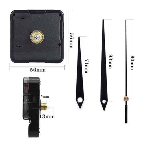 時計 ムーブメント 手作り 掛け時計用 クロック ムーブメント 時計シャフト 針セット DIY 3つのポインターセット 手作り 掛け時計 [3]