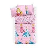 Leggero e confortevole Caleffi 73239 Microfibra Disney Princess Romantica Copriletto Primaverile per Singolo Letto, Taglia Unica