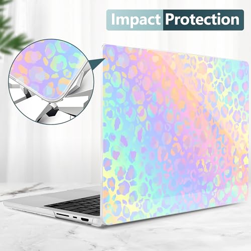 DONGKE Case for MacBook Pro 14 Inch (2026-2021 Release, M5 M4 M3 M2 M1 Pro/Max Chip), Plastic Slim Hard Shell Protective Cover with Keyboard Cover & Screen Protector, Leopard Print by DONGKE - Used condition - Image 5