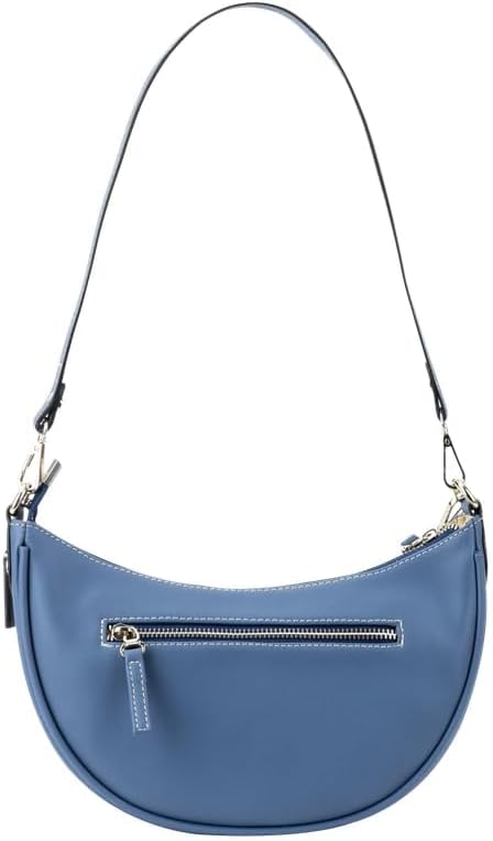 Denim Daze Hobo Bag for Women | Spacious Denim Shoulder Tote with Vegan Leather Trims | Stylish Everyday Handbag for Office, Shopping & Casual Outings | Baby Blue-Black
