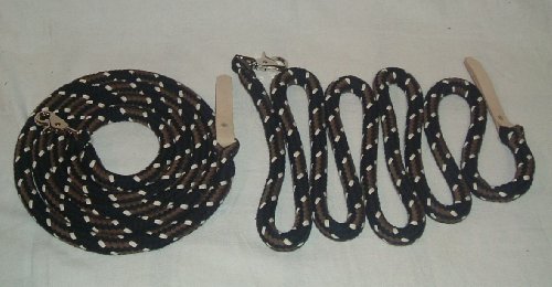 Westernzügel Split Reins, extra schwer, geteilt je 2,20 mtr schwarz/braun/natur