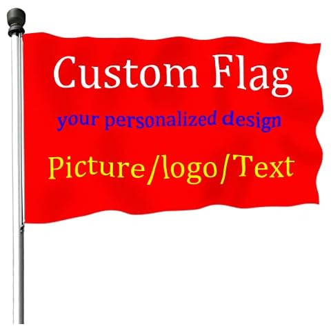 SXLONG Custom Flags Banner, Personalised Add Your Own Picture Text, Outdoor Personalized Banner Double Stitching Camping Flag Yard Sign for Birthday/Holiday/Christmas Cover