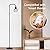 AUQUEE Floor Lamp, Industrial Floor Lamp for Living Room, Modern Standing Lamp with 6W LED Bulb, Foot Switch, Minimalist Pole Lamp Vintage Farmhouse Stand Up Lamps for Bedroom, Office, Book Nook,Black