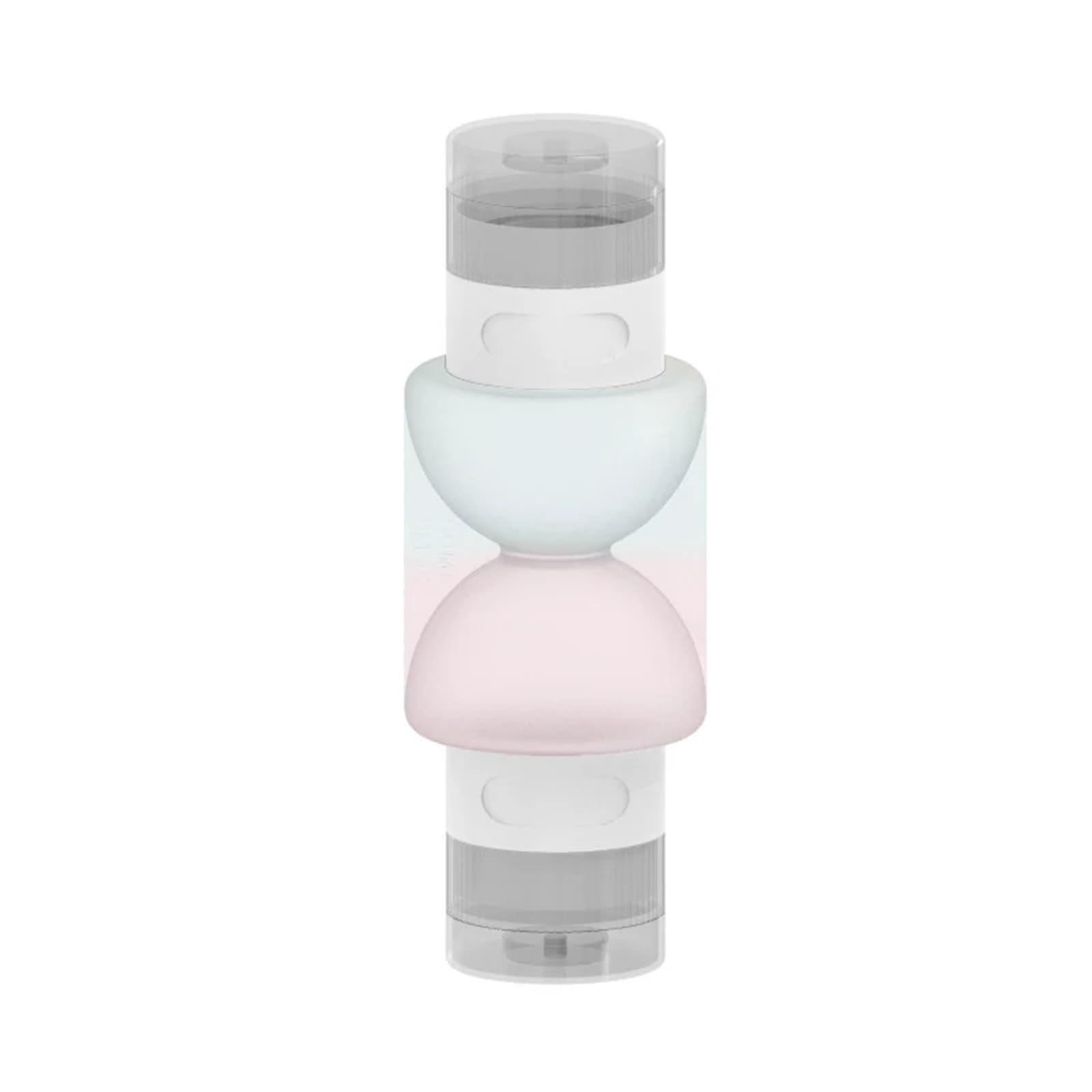 Portable 2-in-1 Pump Bottles for Travel – 2pcs Leak Proof Containers for Soap & Toiletries(Purple Blue)