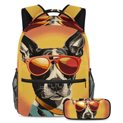 Sac à livres de voyage grand format pour étudiants avec sa trousse de rangement assortie
