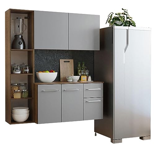 Madesa Compact Kitchen Black Front View