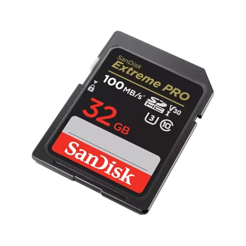 Image of SanDisk Extreme Pro SD UHS I 32GB Card for 4K Video for DSLR and Mirrorless Cameras 100MB /s Read & 90MB /s Write