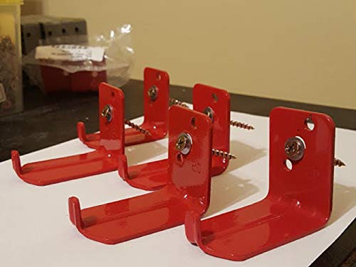 10 - Universal Fire Extinguisher Wall Hook, Mount, Bracket, Hanger for 10 to 15lb. Extinguisher - FREE SCREWS & WASHERS INCLUDED