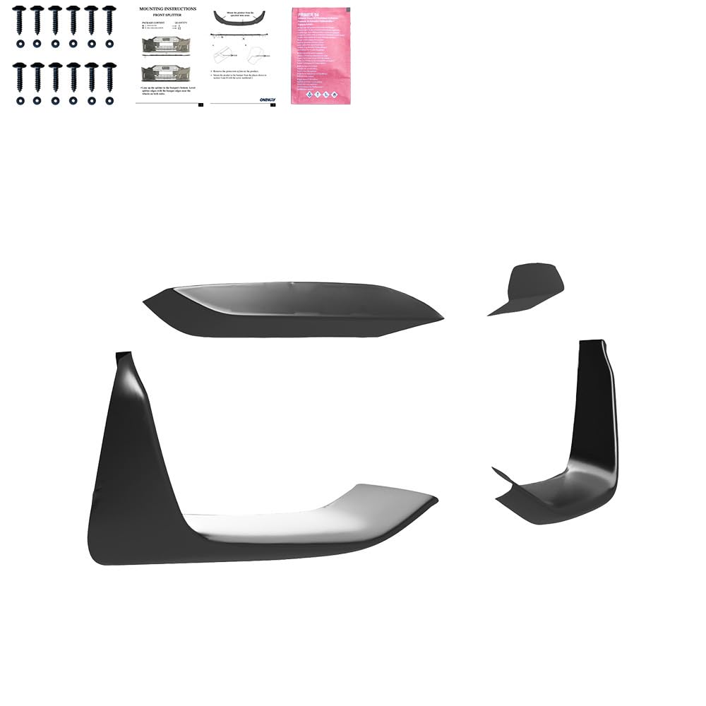Frontflaps kompatibel mit BMW M4 F82 / M3 F80 2014-2021 Schwarz Glänzend