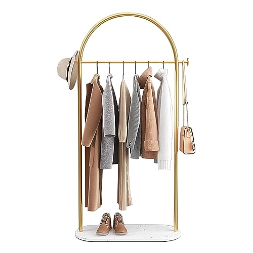 Perchero de metal independiente, almacenamiento portátil de ropa para abrigos, camisas y suéteres, ideal para dormitorio y sala de estar