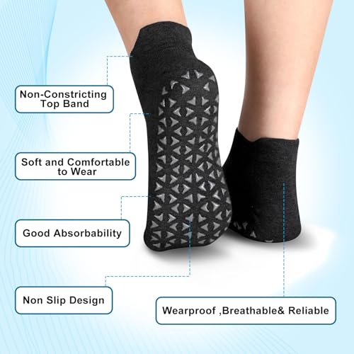 Sureio 30 Pairs Non Slip Socks Unisex Non Skid Pilates Yoga Hospital Socks for Men Women Elderly4