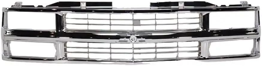 Front Grille Grill Chrome With Dual Headlight Type Compatible With 1994-2000 Chevrolet C/K 1500 2500 3500 Blazer Tahoe GM1200463 15981106 - PFM