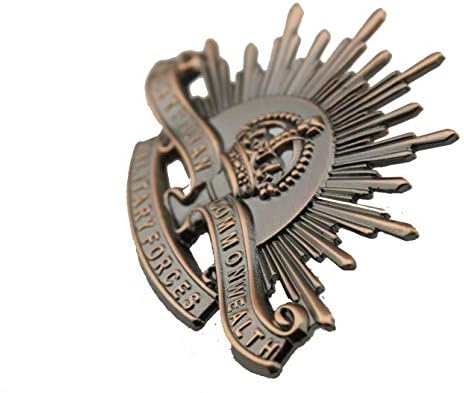 RISING SUN AUSTRALIAN COMMONWEALTH MILITARY FORCES badge pin 65MM -repro image 5