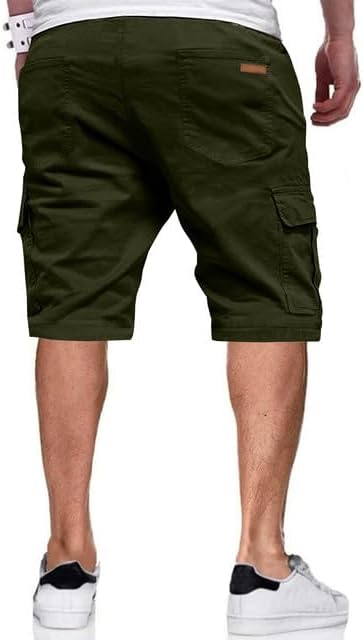  Men's Cotton Chino Stretch Twill Cargo Shorts with Pockets thumbnail