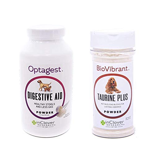 Inclover Optagest Daily Digestive Immune Support For Dogs And Cats (10.5 Oz) & Biovibrant Taurine Plus 4 In 1 Supplement For Dogs And Cats #TOP26