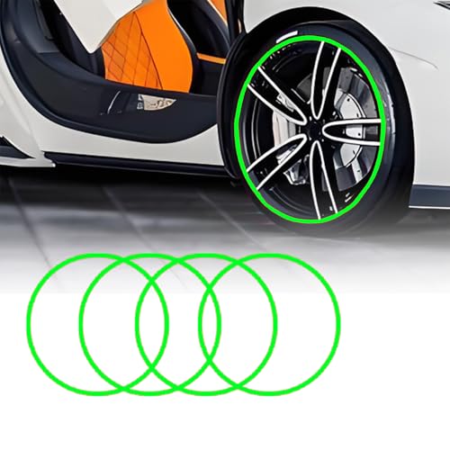 Kit de garnitures de rénovation de voiture 4 pièces pour jantes de 19 pouces vert