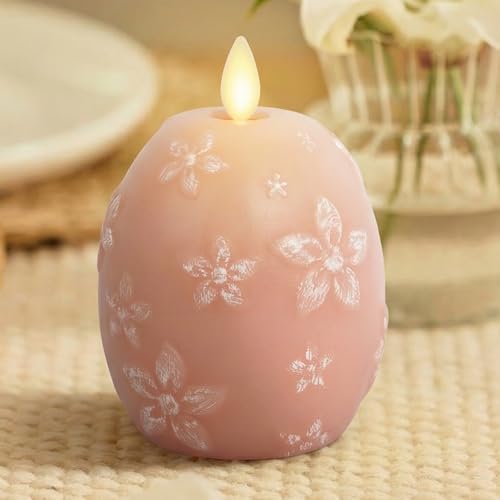 Luminara Flameless Candle Crystal Beads Glitter Sphere, Unscented Real Wax