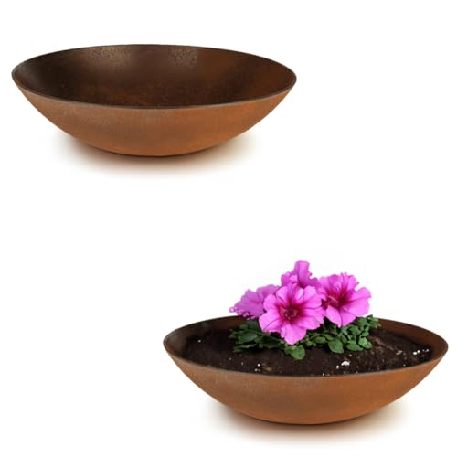 matches21 wetterfeste Pflanzschalen für draussen - 2 große Dekoschalen in...