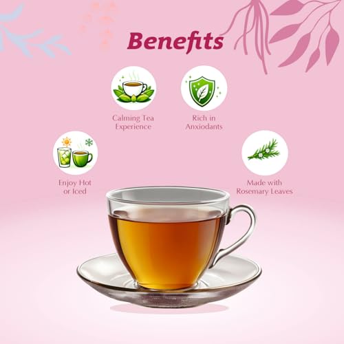 Image of Golden Tips Tea Herbyoga Ashtakarma Rosemary Herbal Tea Infusion | Natural Wellness Blend Refreshing Aromatic Herbal Drink for Relaxation & Daily Wellness