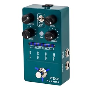 【20 Minutes Capacity】looper comes with drum machine. 【11 Different Rhythm Styles】 of drum machine, each styles includes 11 different rhythm type, 121 different rhythms in total. 【Mix Modes】 allows user to use looper with drum machine. 【3 Different Mo...