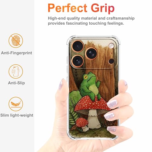 Coque iPhone 17 Pro Max grenouille champignon en TPU souple